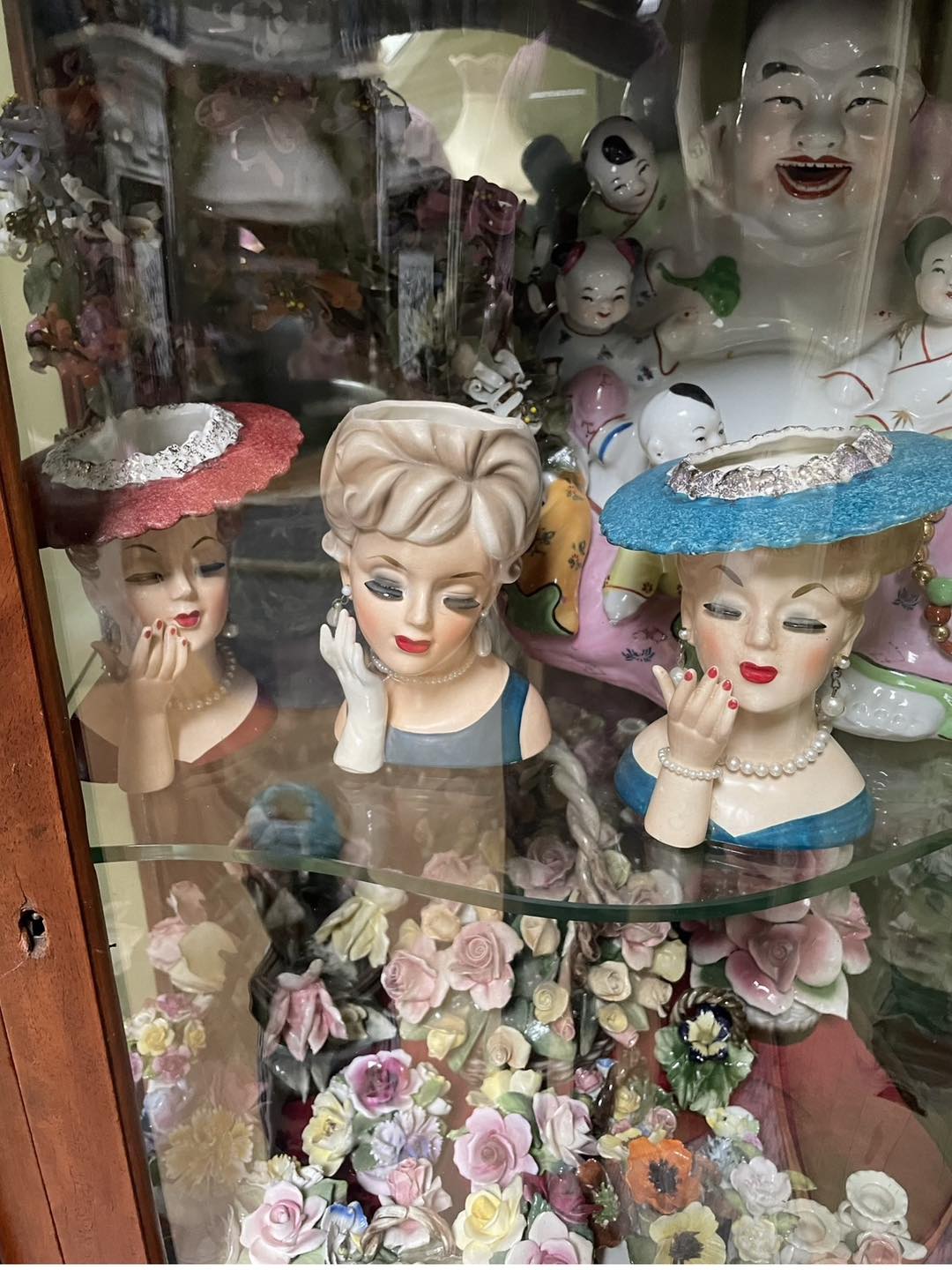 Vintage lady head vase collectibles from Japan
