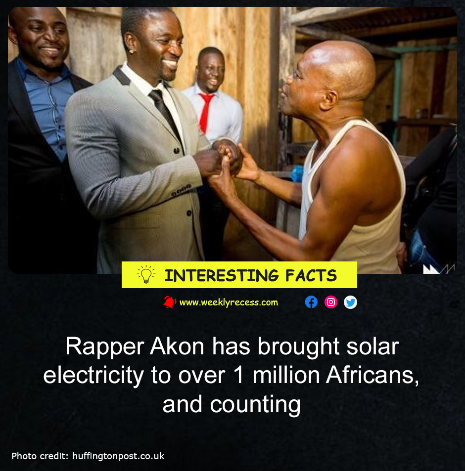 Rapper Akon has brought solar... - Interesting Facts