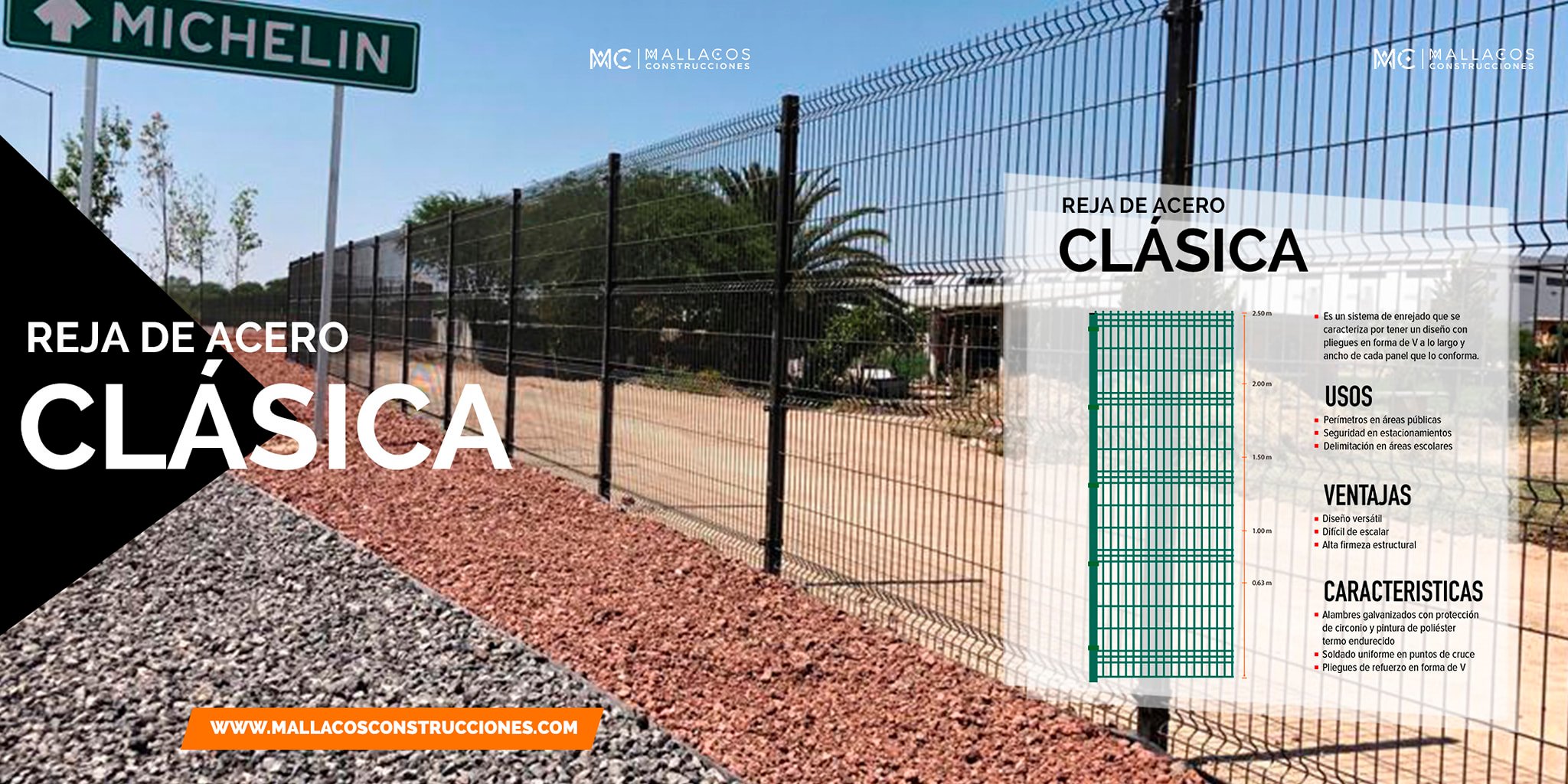 Mallacos - 👷🏻‍♂️💡 La reja de acero CLÁSICA es un panel fabricado con ...