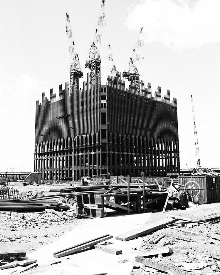 World Trade Center construction in 1972