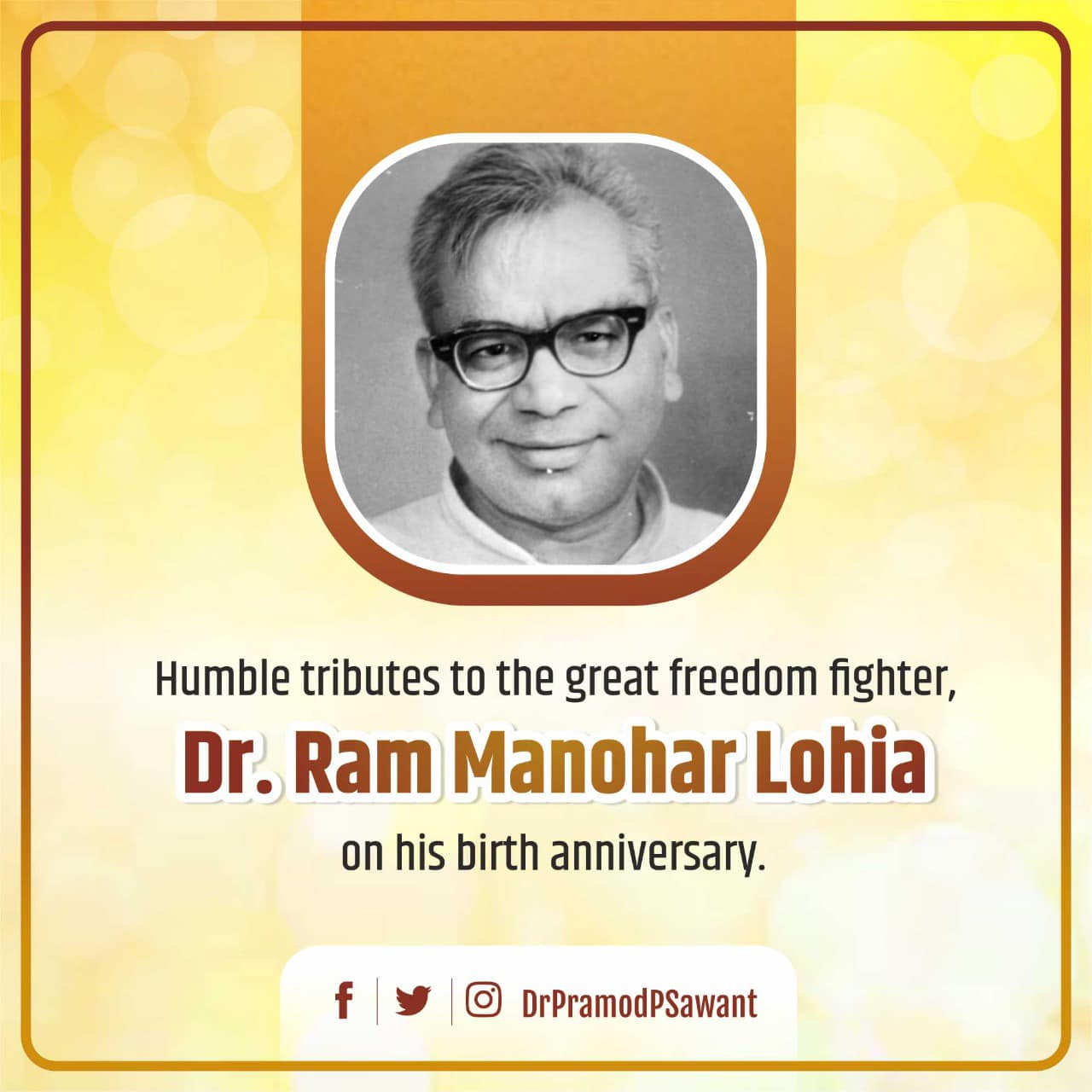 Remembering the freedom fighter... - Dr. Pramod Sawant