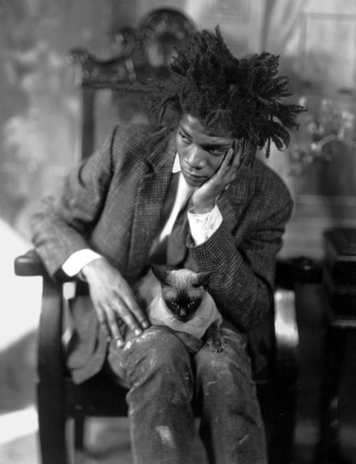 試着‼️glamb × JEAN-MICHEL BASQUIAT レザージャケット Jean-Michel Basquiat photographed by James Van Der Zee, 1982 📸