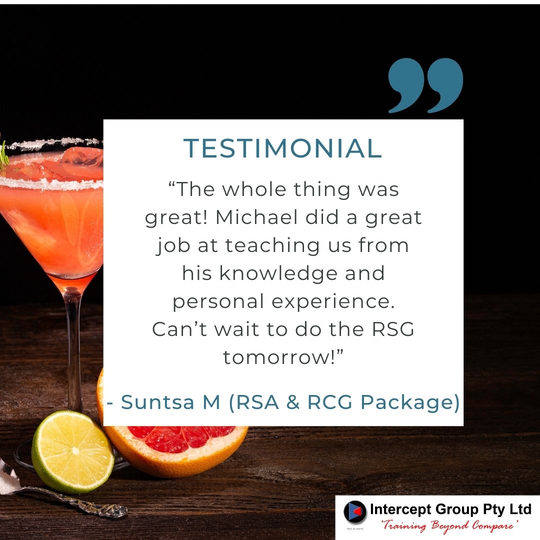 We love hearing from... - Intercept Group - RTO ID : 90719