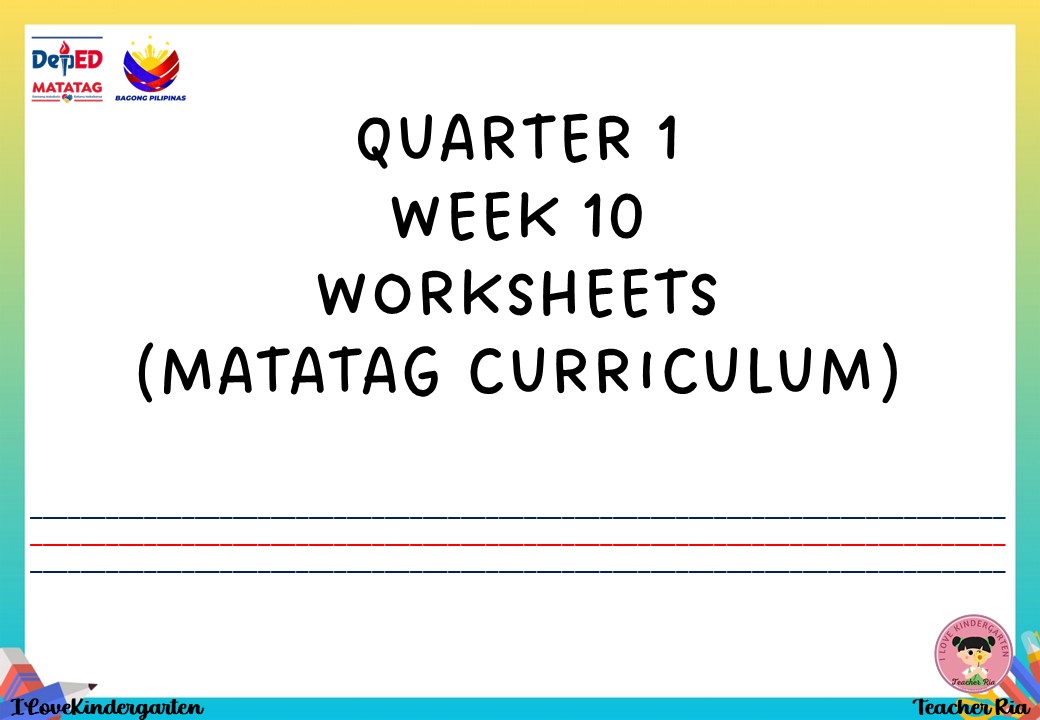 Quarter 1 Week 10... - I Love Kindergarten ni Teacher Ria | Facebook