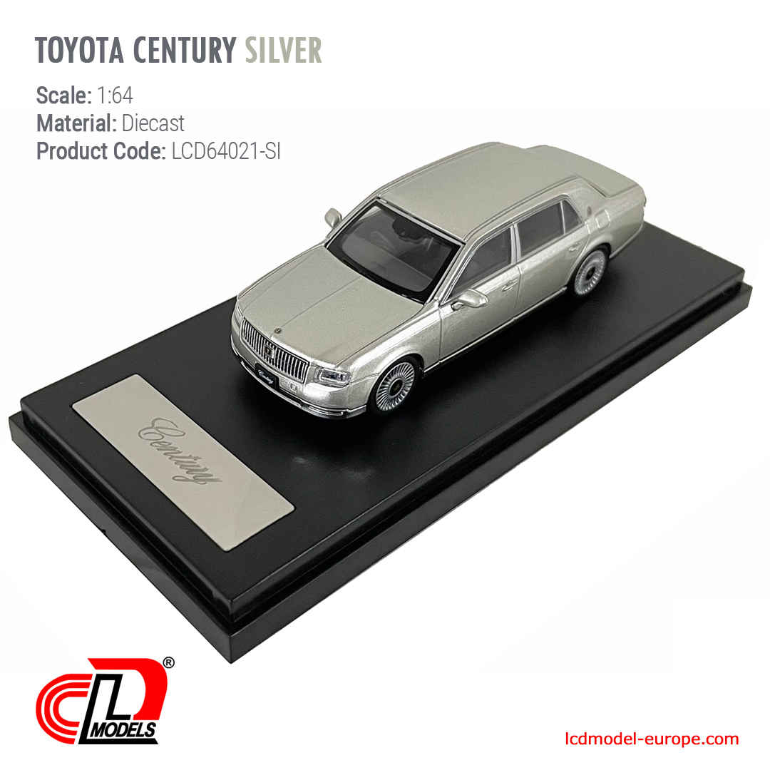 Modellino Auto Diecast LCD 1:18 – Toyota Century Colore Argento – Regalo Per Adulti