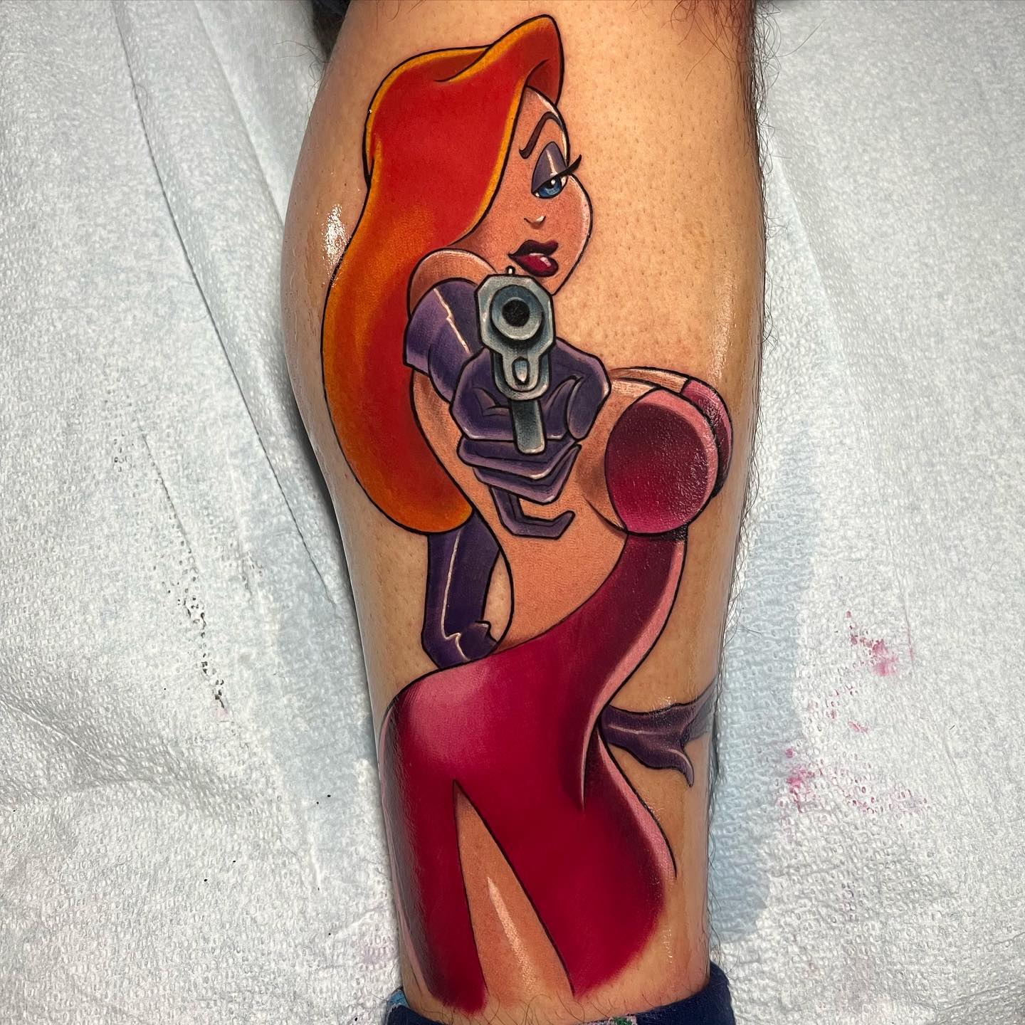 Jessica Rabbit With Gun Tattoo Jessica Rabbit Mermaid By