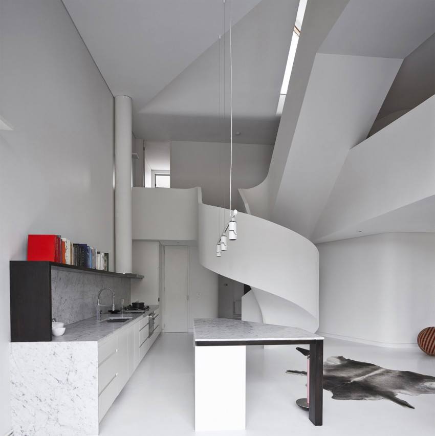 Design Pilgrim - A sculptural, twisting staircase forms...