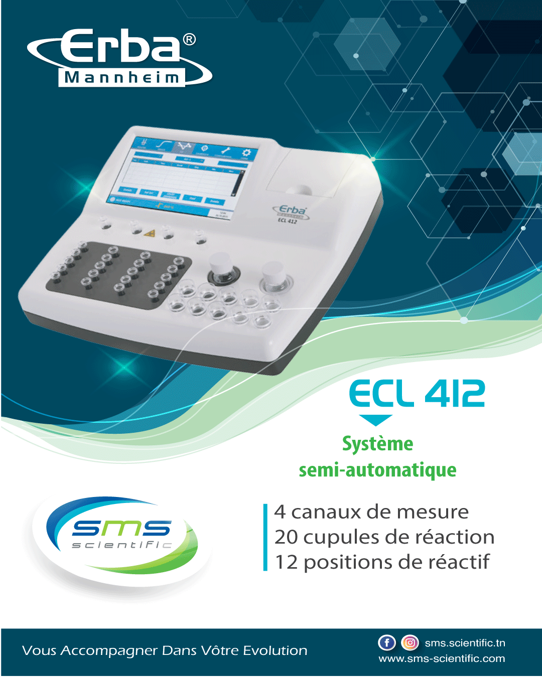 SMS scientific - L'analyseur ECL 412 effectue tous les...