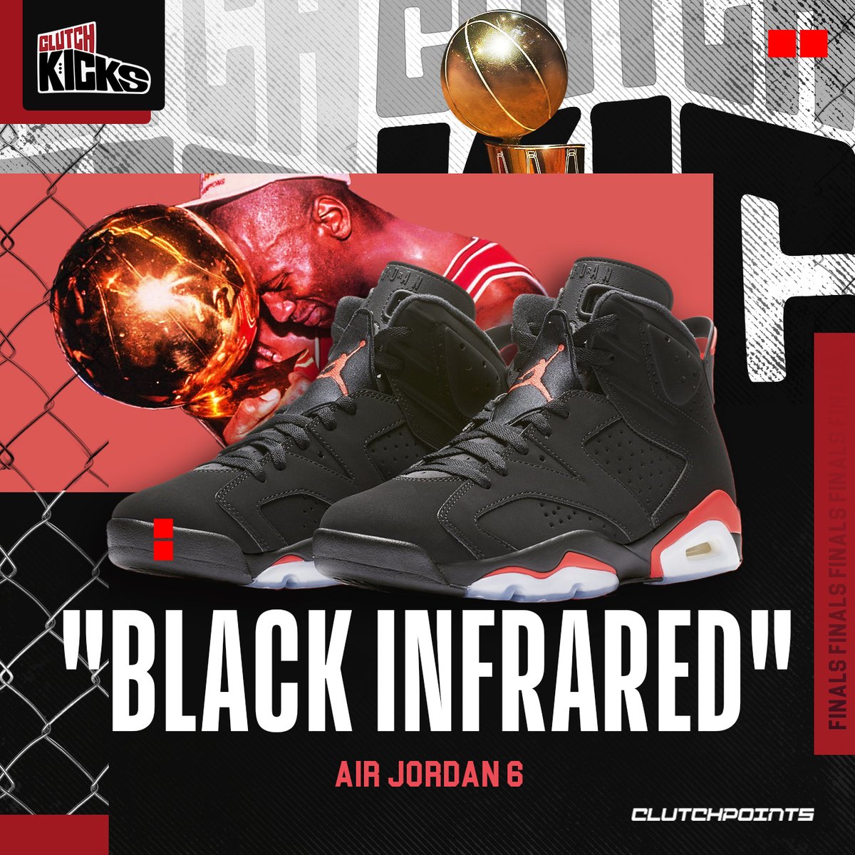 Original Air Jordan VI Black Infrared 1991 release