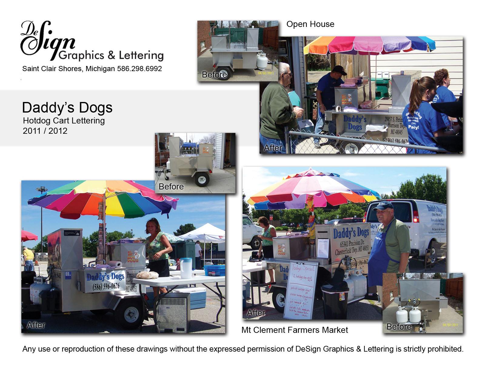 DeSign Graphics & Lettering - Daddy's Dogs 2011 / 2012 Hotdog Cart ...