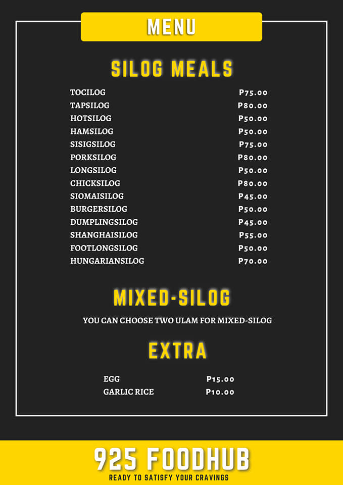 925 Food Hub - UPDATED MENU! UPDATED MENU! Our online... | Facebook