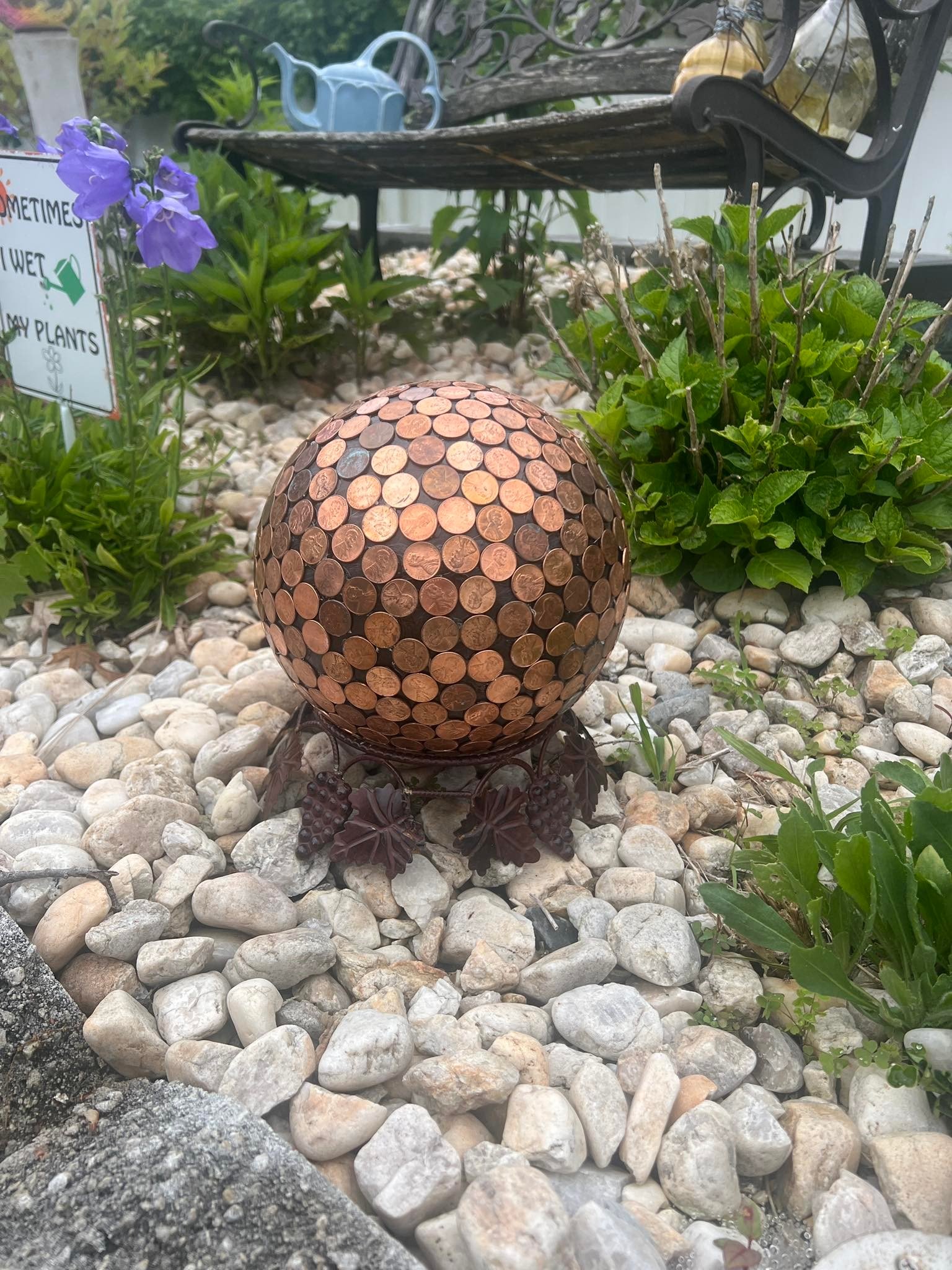 Penny globe for garden decor