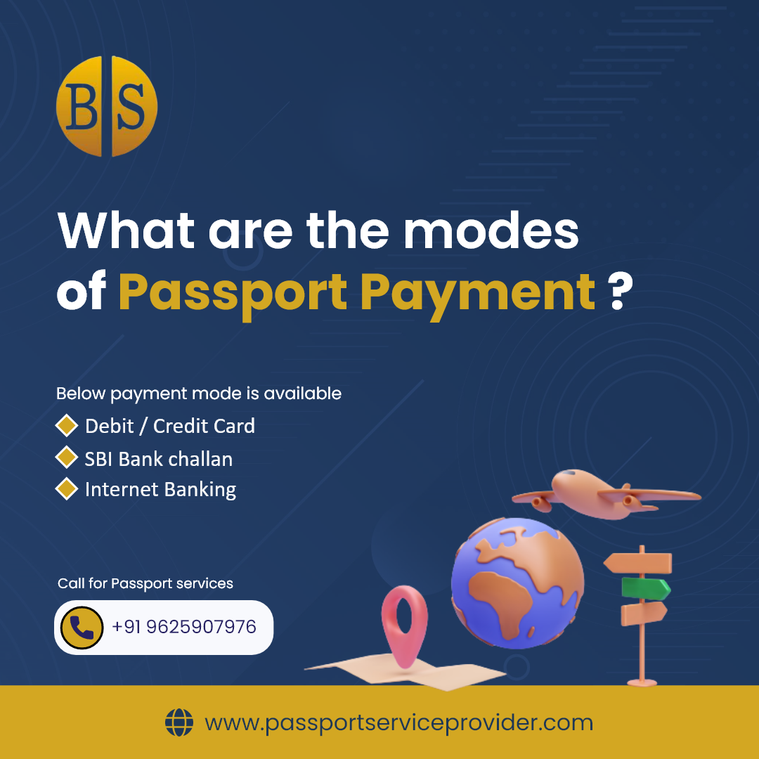BABA Services - What are the modes of passport payment