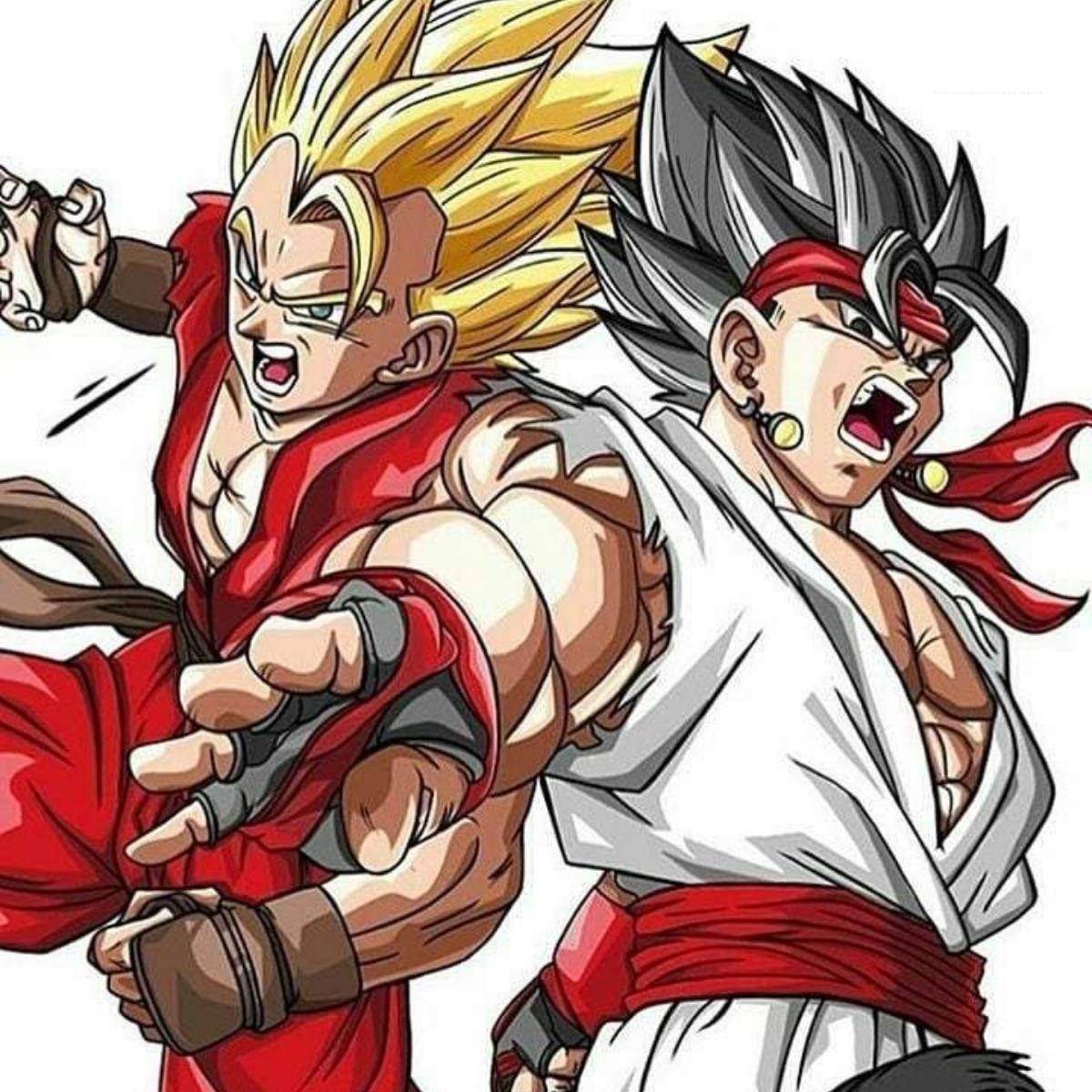 Goku And Vegeta Vs Ryu And Ken
