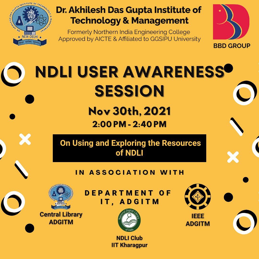 IEEE Adgitm - The Central Library in association with...