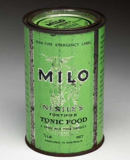This is an early example of MILO, the crunchy, malted chocolate drink ...