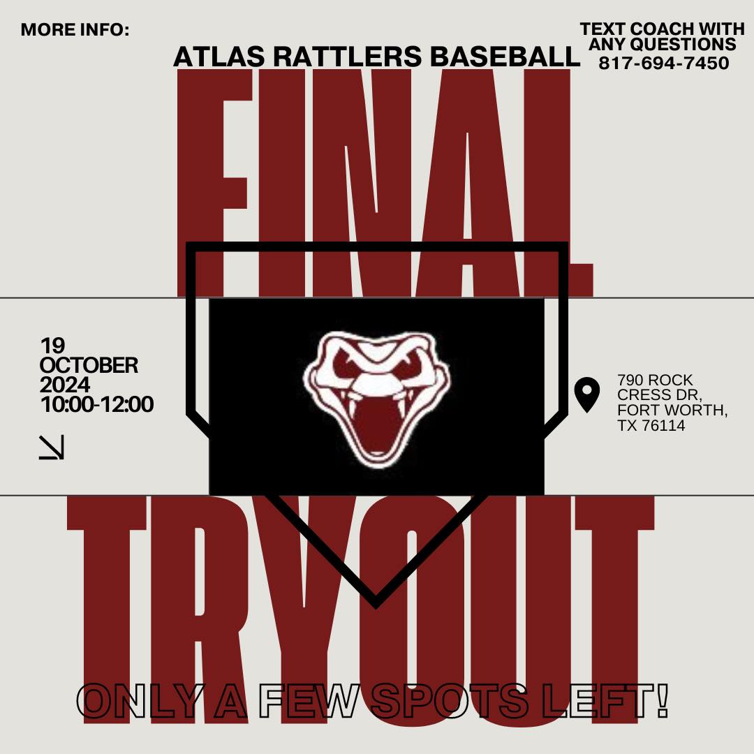 ATLAS Rattlers Baseball | Fort Worth TX