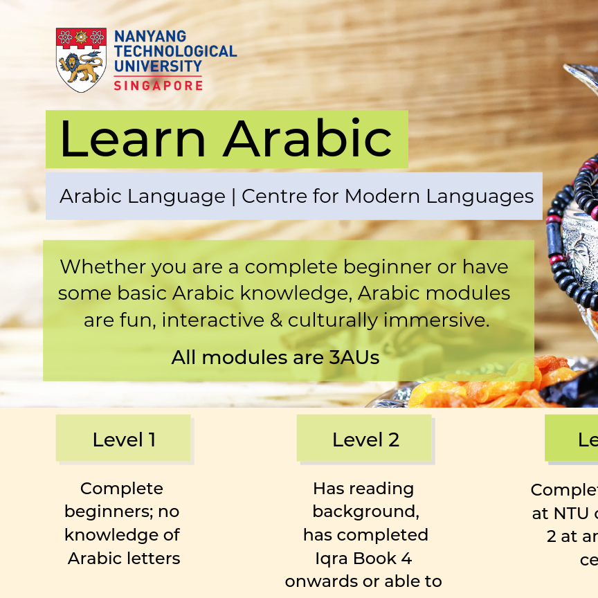 Arabic Language at CML, NTU