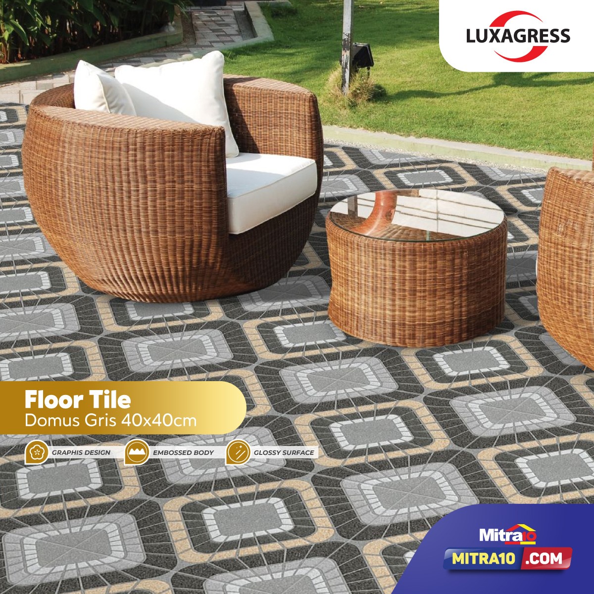 Mitra10 - Luxagress Keramik Lantai FT KW I Domus Gris Keramik lantai ...