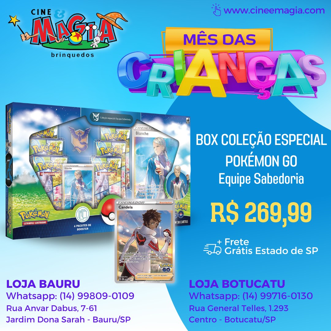 Cine - MÊS DAS CRIANÇAS Box Coleção Especial Pokémon Go - Equipe ...