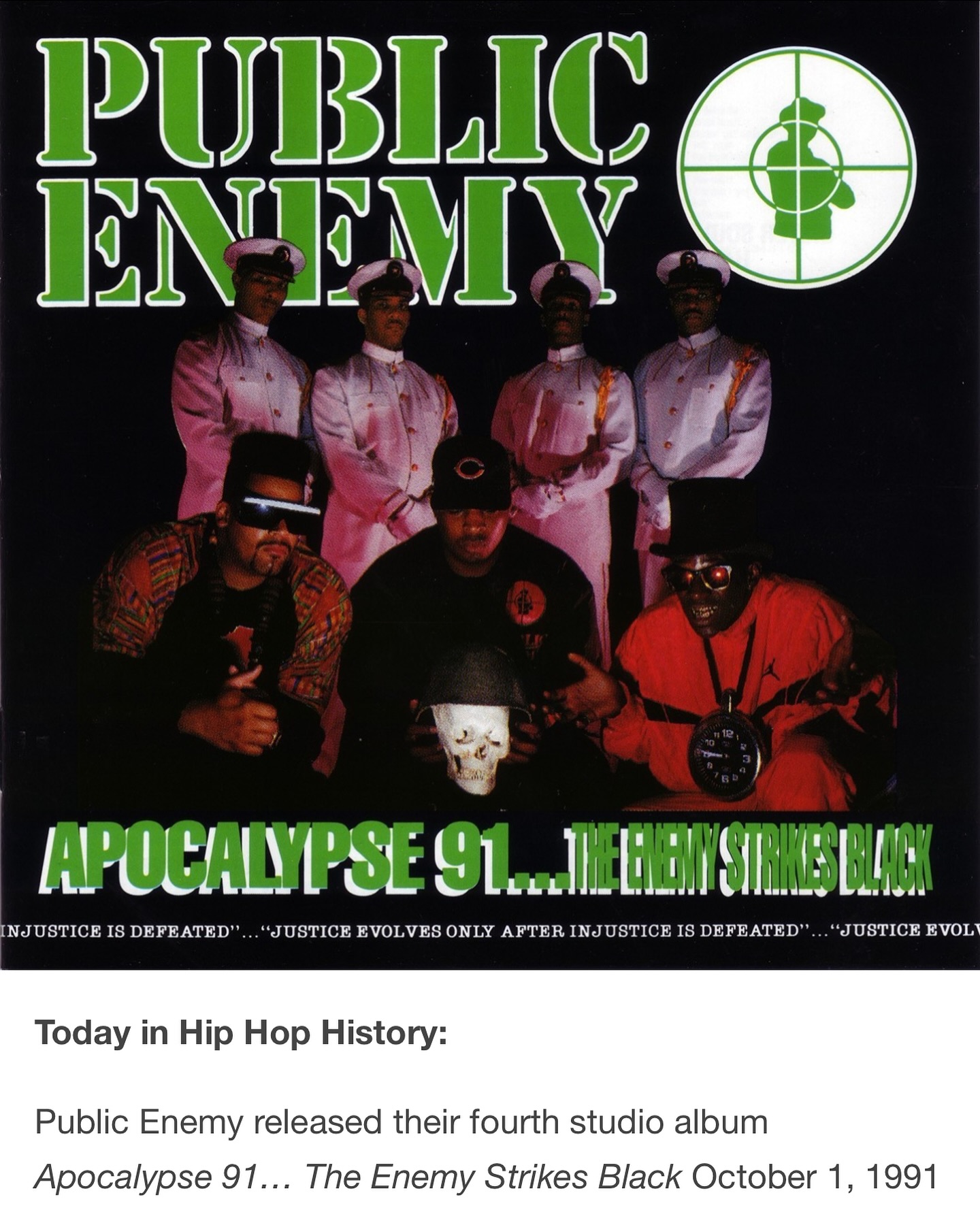 Public Enemy Apocalypse 91The Enemy Strikes Black Released on