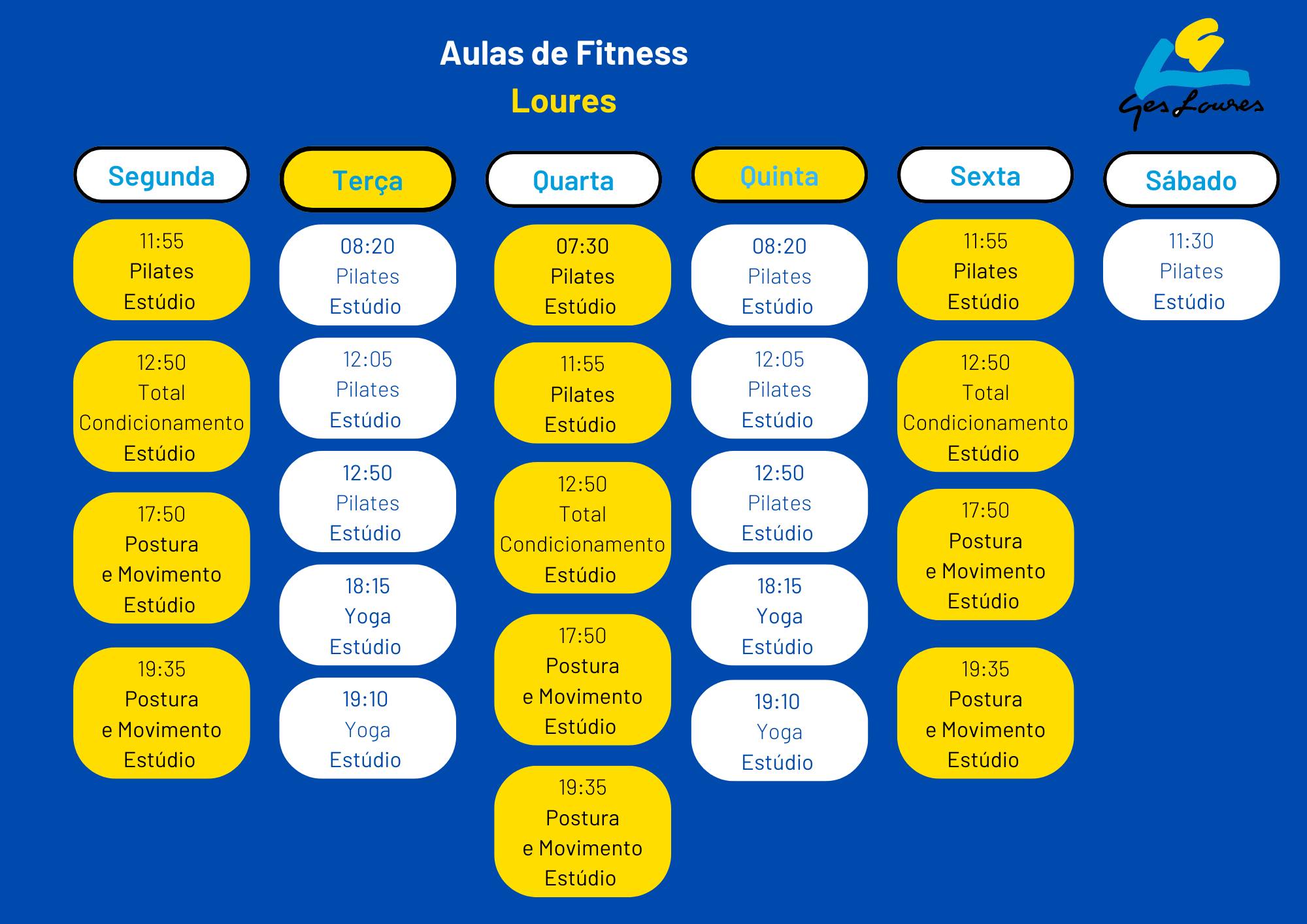 GesLoures - MAPA AULAS FITNESS - PISCINA DE LOURES A... | Facebook