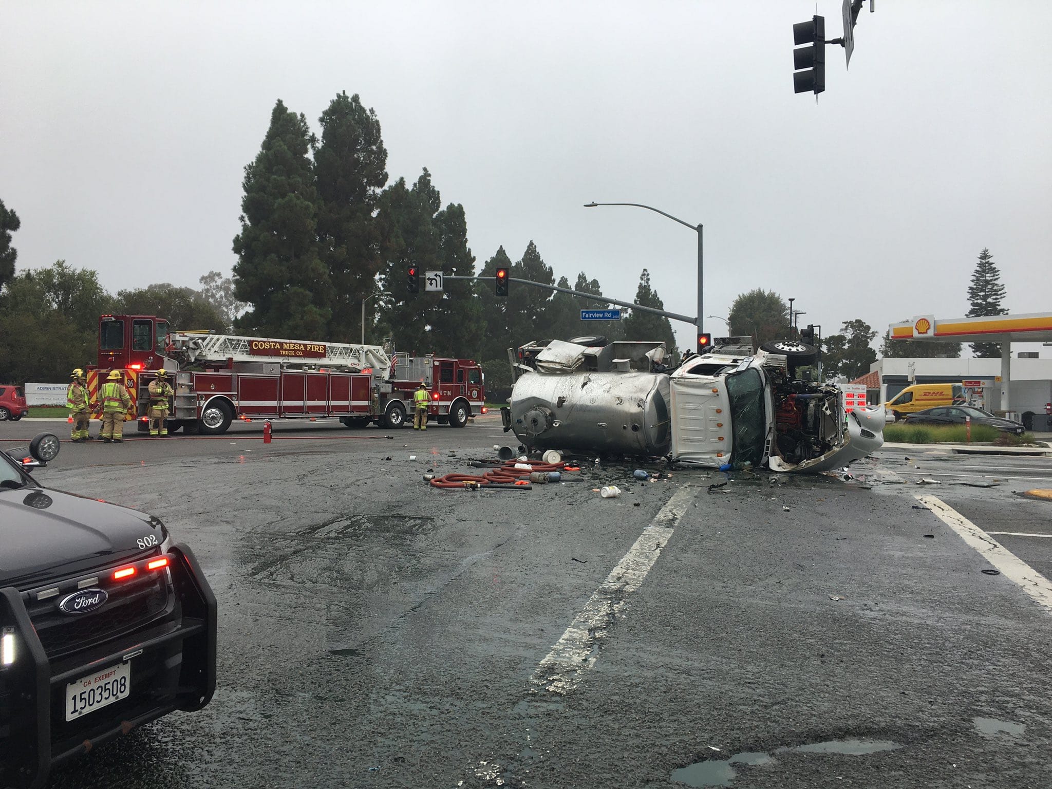Tow Truck Driver Seriously Injured in Costa Mesa Freeway Crash