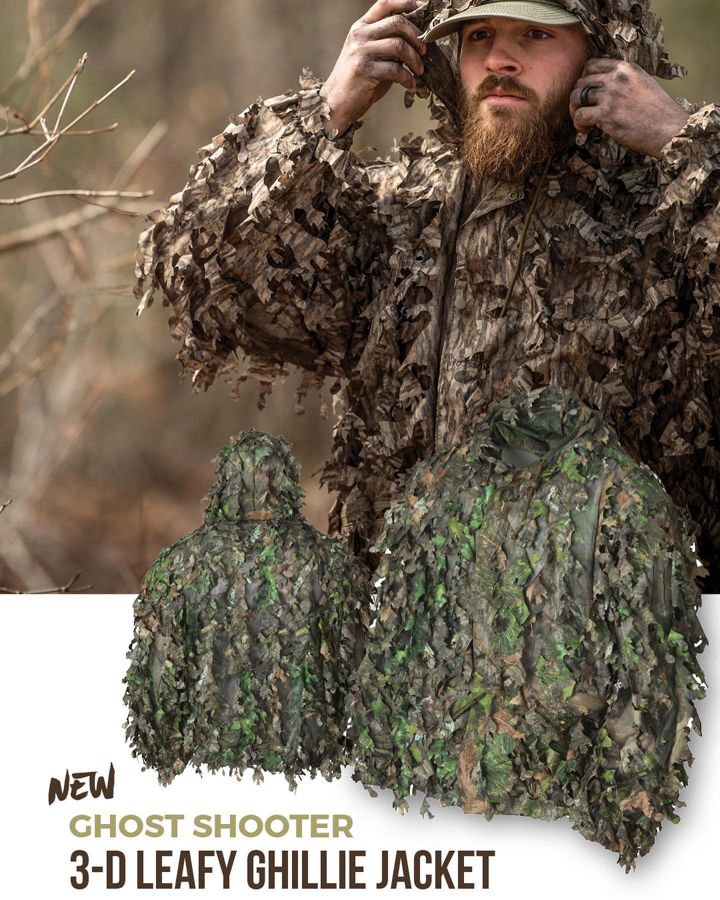 vintage 3D leaf mesh Ghillie jacket 【公式通販】
