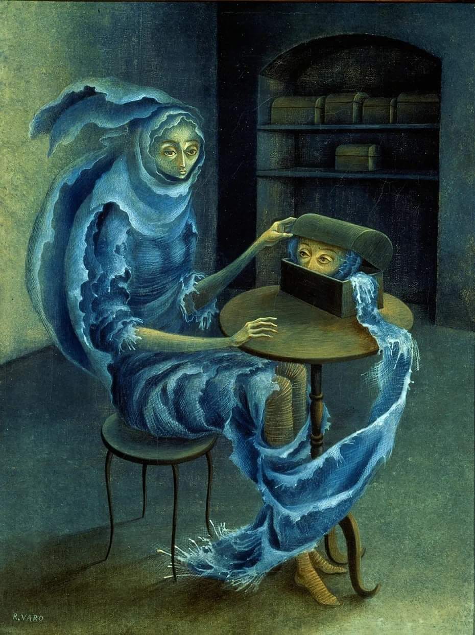 Remedios Varo (1908–1963) El Visitante (Visitante Inesperado