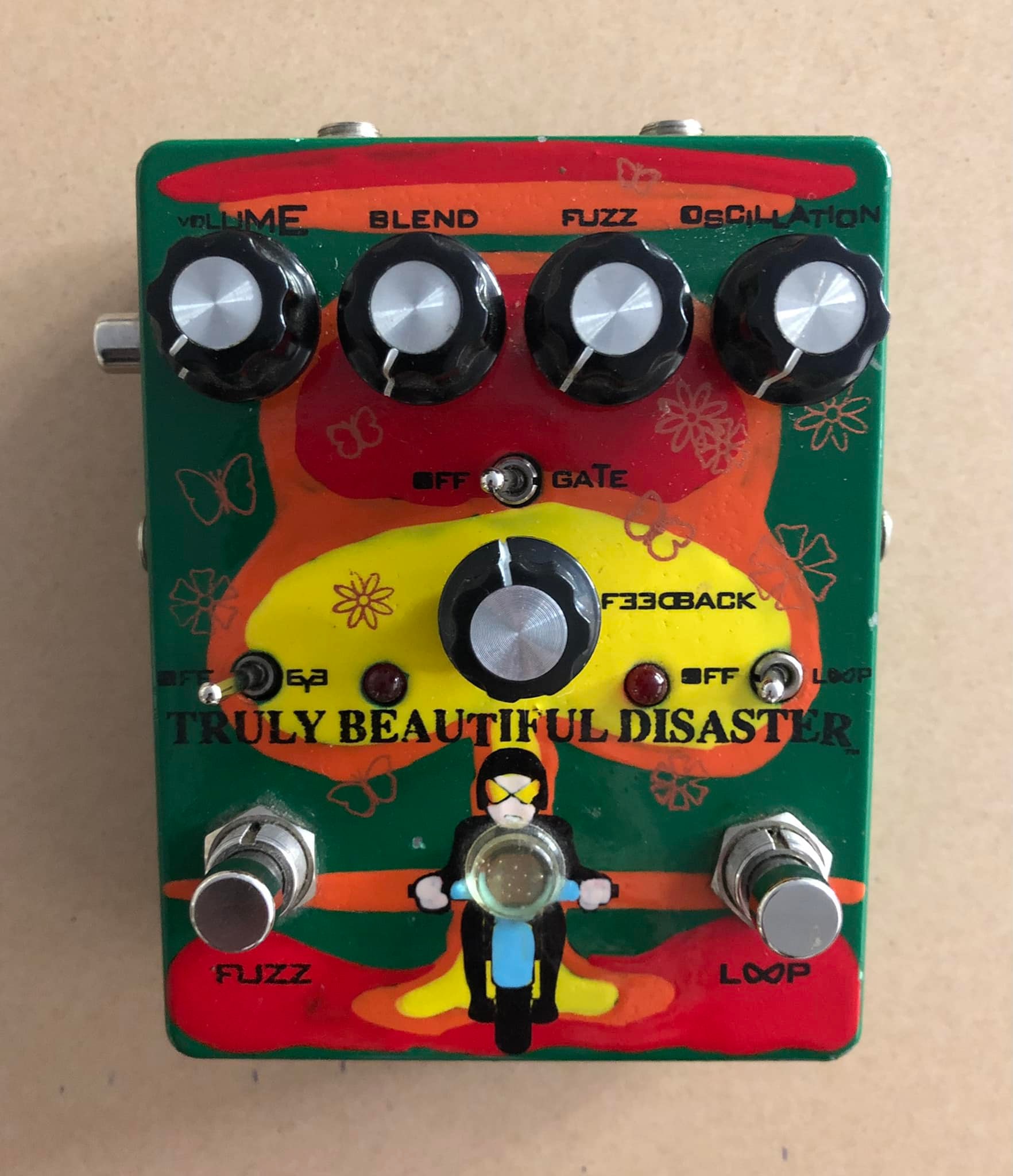Devi Ever Truly Beautiful Disaster fuzz pedal with oscillating
