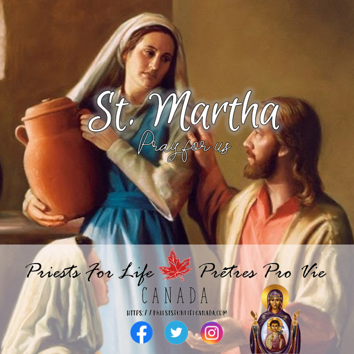 Priests for Life Canada - Martha is the sister of Mary of Bethany and ...
