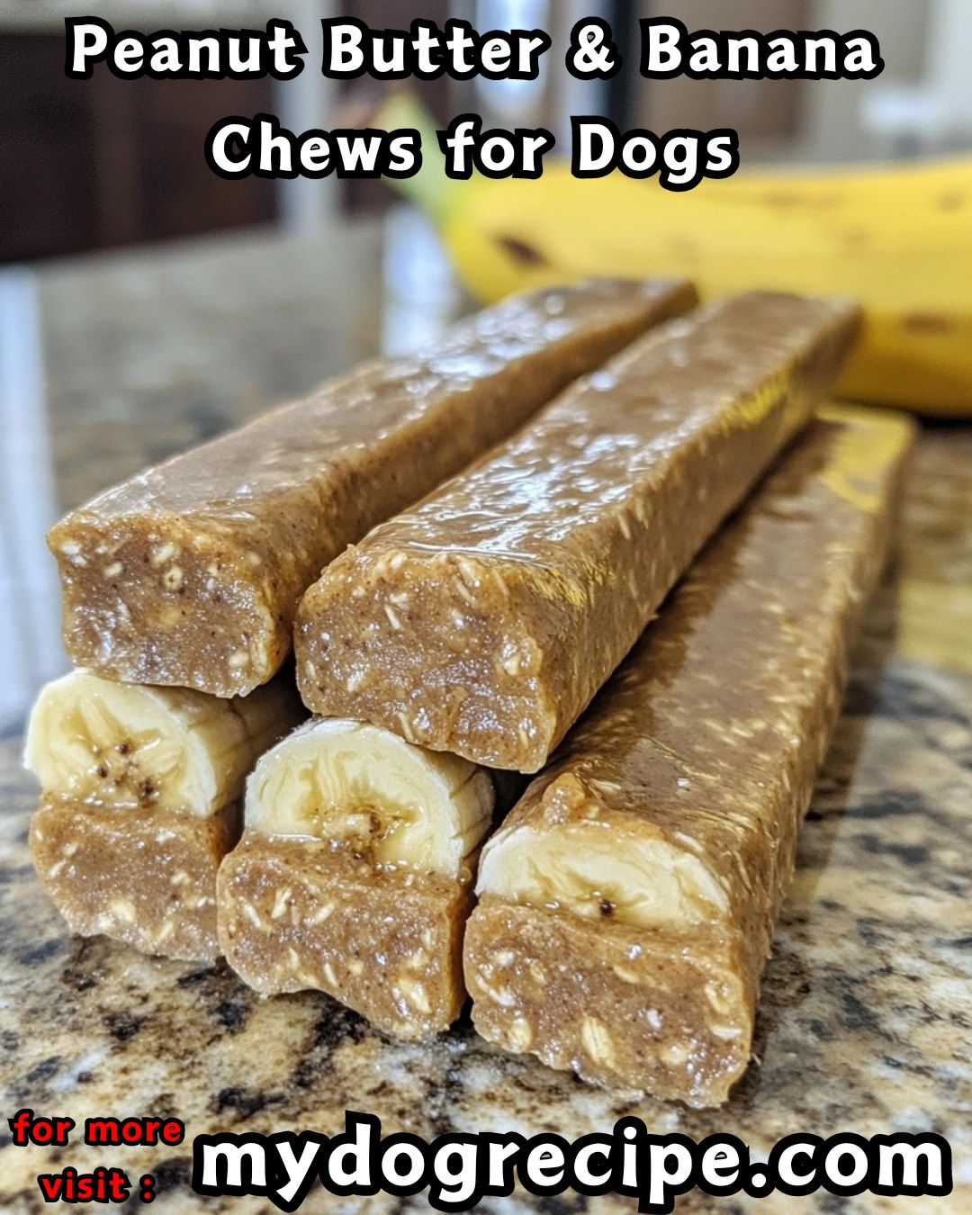 Peanut Butter & Banana Chews... Homemade Dog Food Recipes