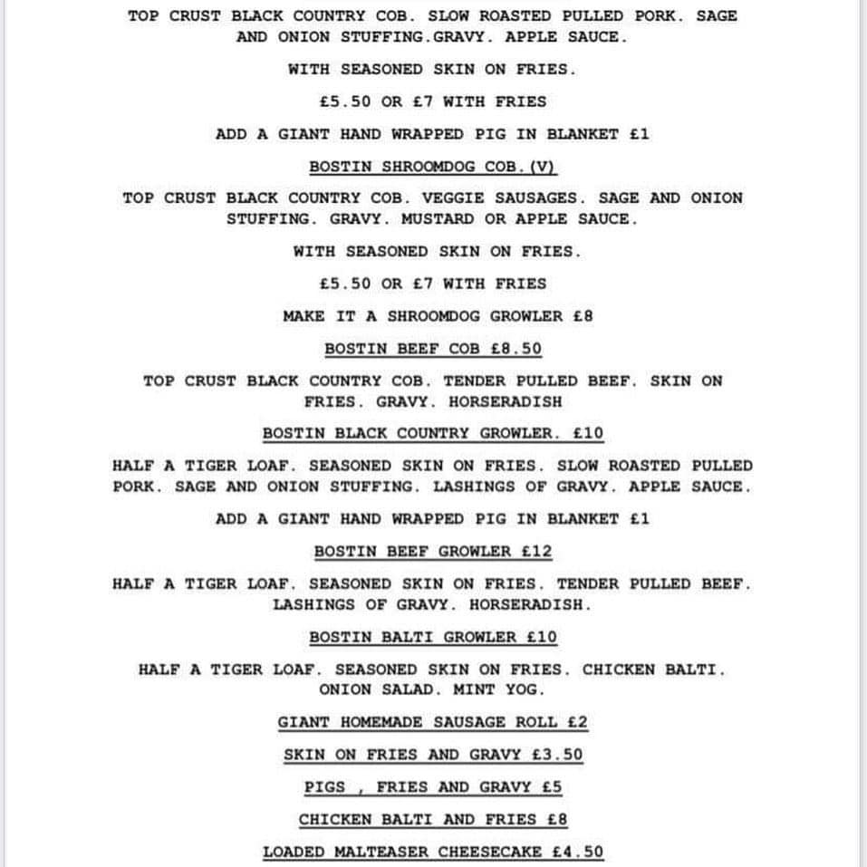 New Inn Norton - MENU DROP FOR KITSCH.streetfood. CATCH...