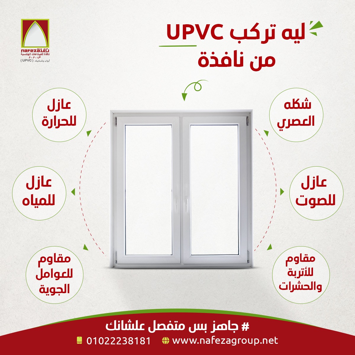 Nafeza Group - ليه تركب شباك أو باب UPVC من نافذة؟ اكيد... | Facebook