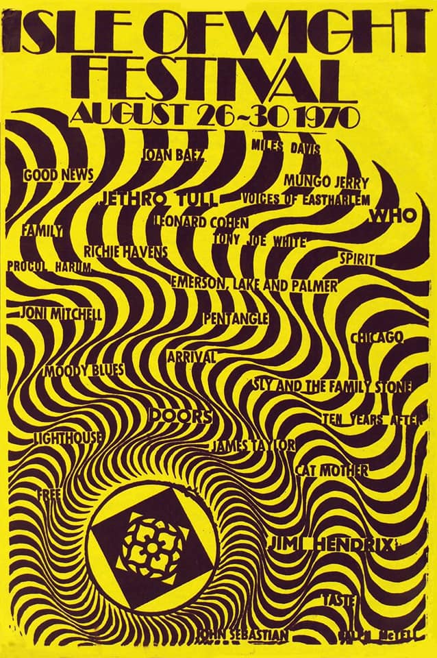 What are 1970 Isle of Wight Festival posters worth?