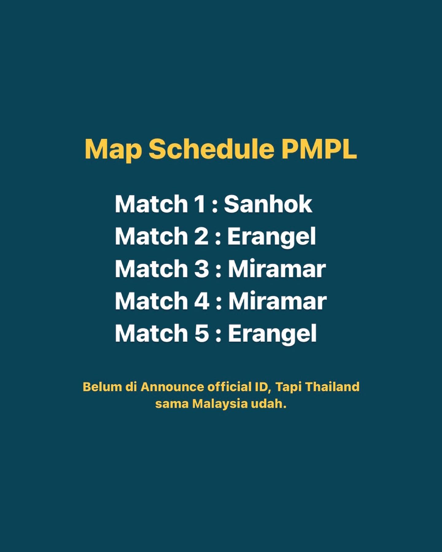 Greencorner.gg - Ini Map Schedule untuk PMPL MY/SG/PH dan... | Facebook