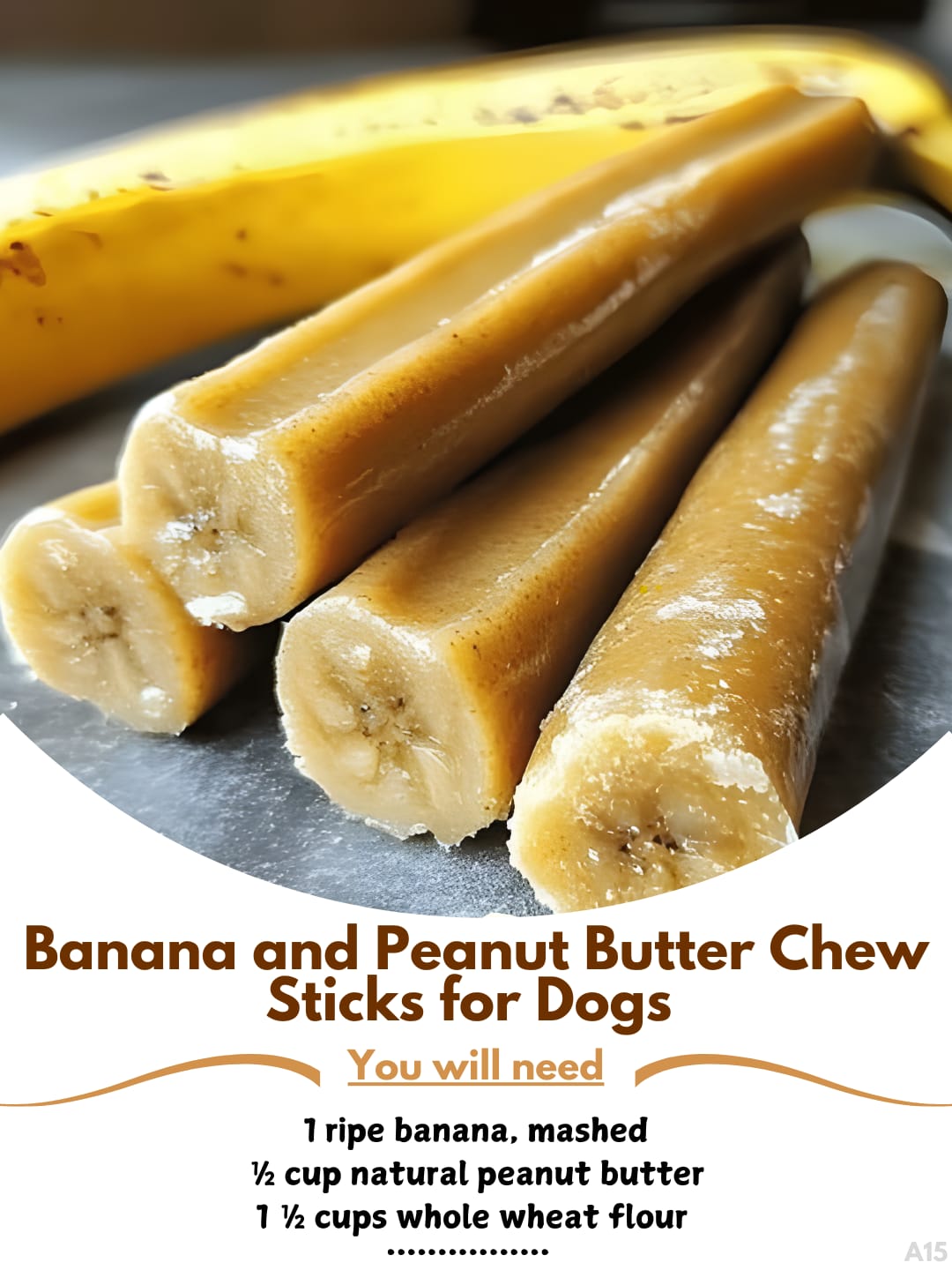 Picture of Family - Banana and Peanut Butter Chew Sticks for Dogs Ingredients: 1 ...