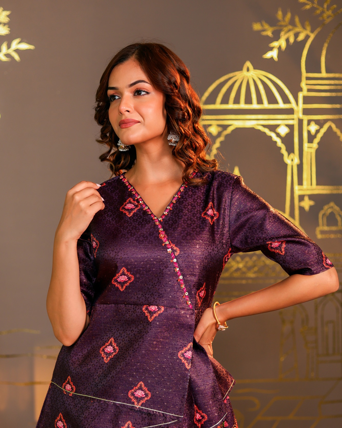 kamal ladies dresses Elevate your style with our Purple Skirt and Top set. Made with high-quality materials, this set features a beautiful shade of purple and a unique kamal design. #suyashfashion #shop #skirts #womenswear # dark grey