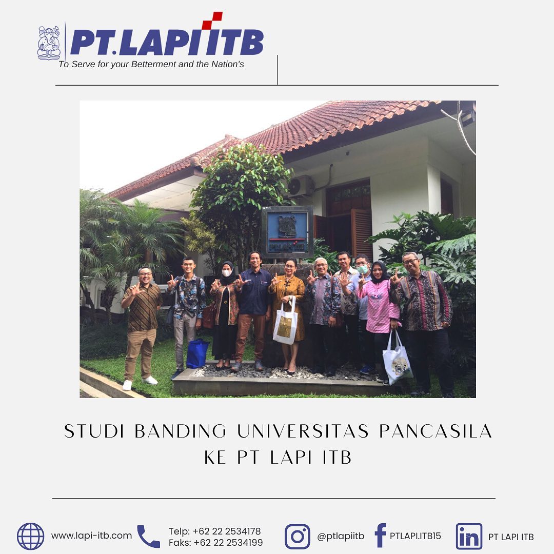PT LAPI ITB - Selasa, 17 Mei 2022 lalu, PT LAPI ITB...