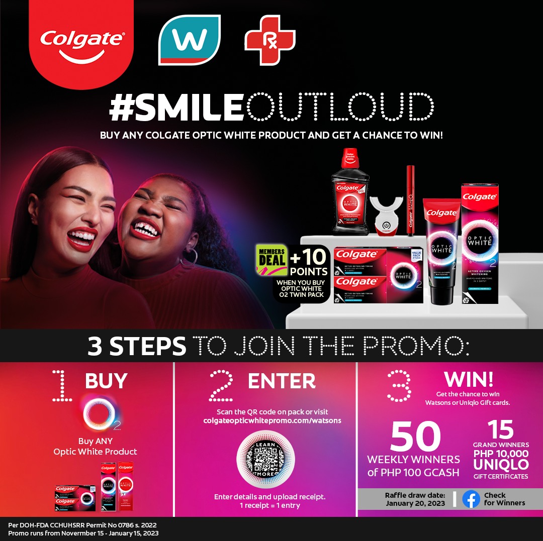 Colgate - Hey Watsons Shoppers! Get a chance to WIN WEEKLY Gcash ...