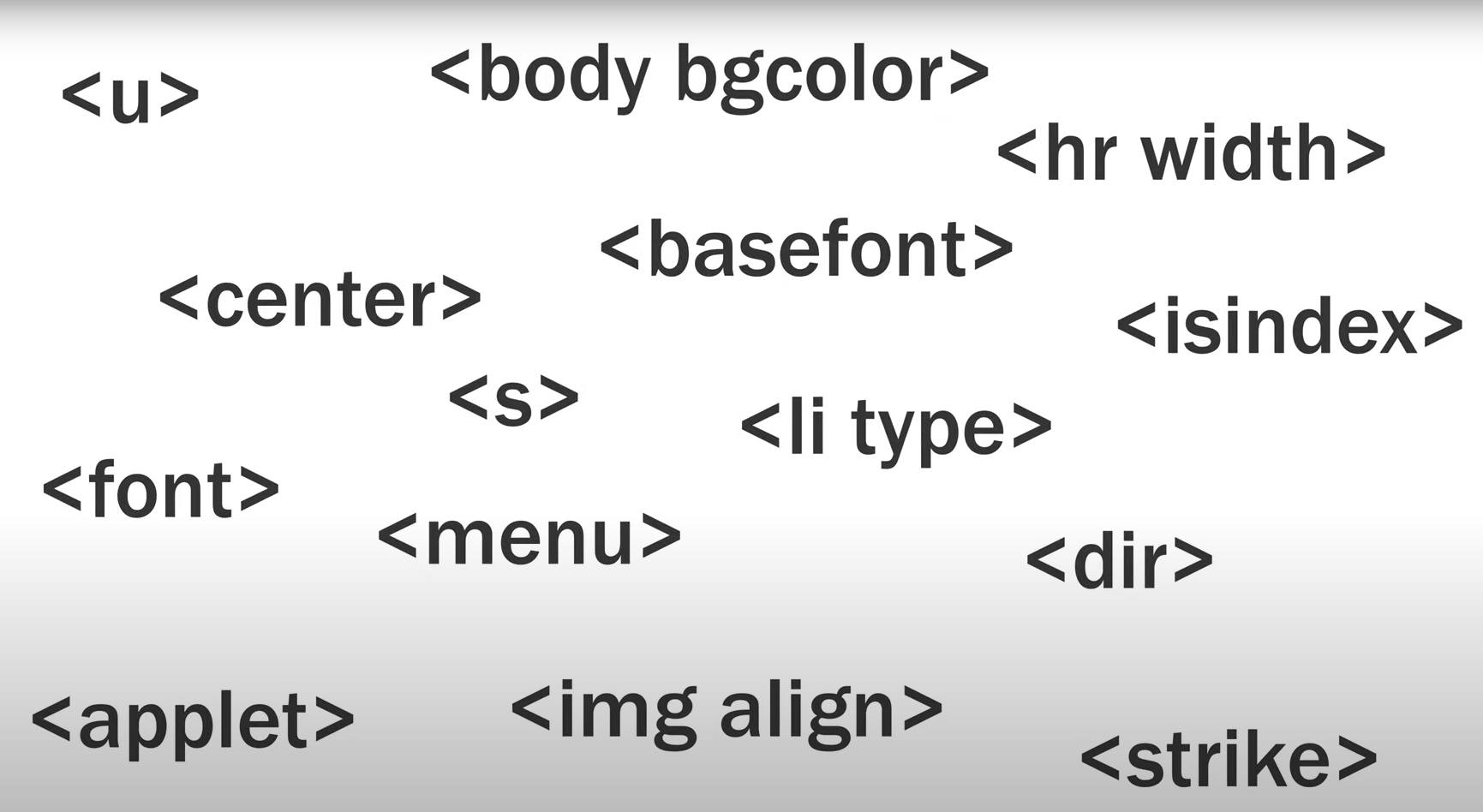 Code Window - These are the deprecated tags that are used... | Facebook