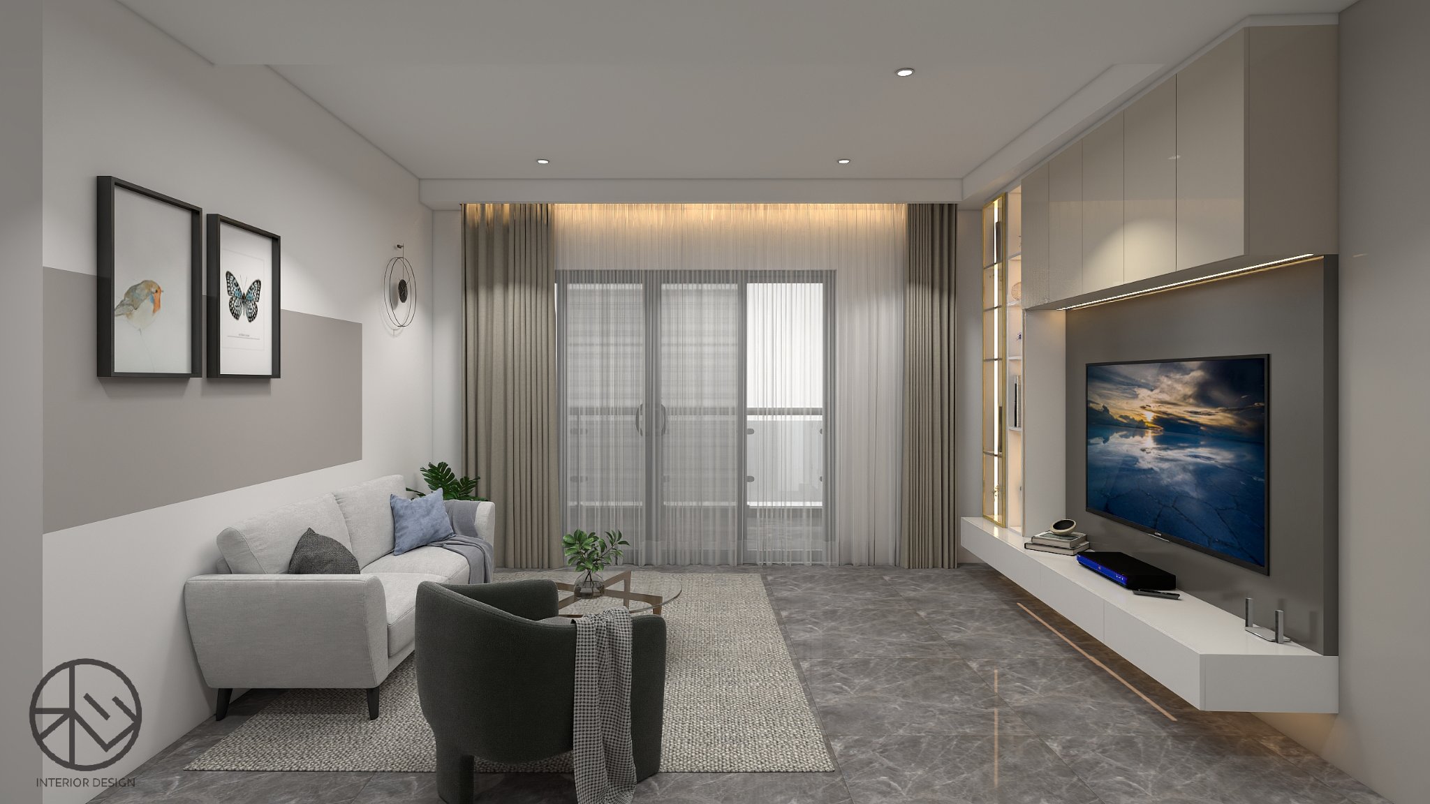 顾客要求的简约风格 黑白灰为主题... - 杺设计 SZY Interior Design