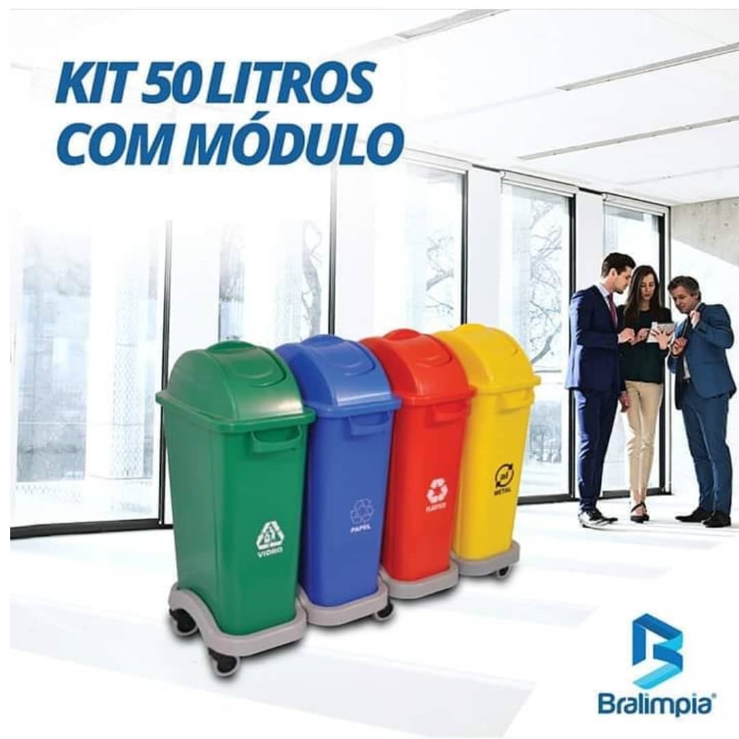 🗑️🚮🚯 KIT COLETORES 50 LITROS . .... - Coplast Araraquara