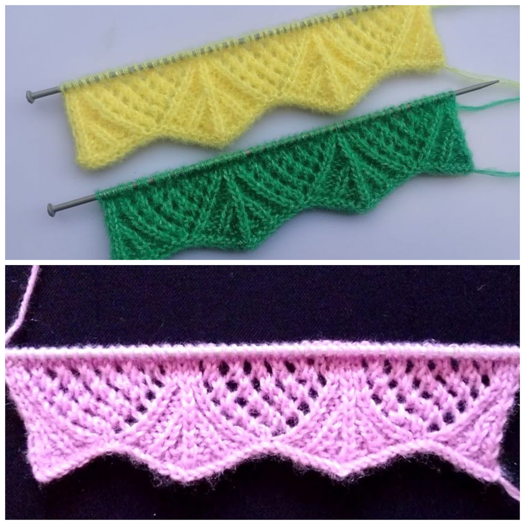 Video tutorial for knitting border edge patterns