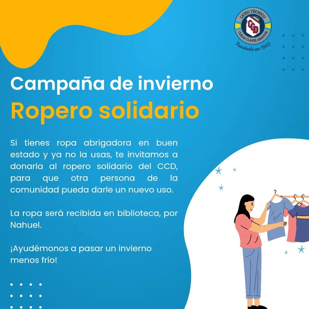 Liceo Técnico Clelia Clavel Dinator - Oficial - #Ropero solidario Una ...