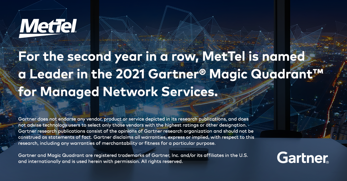 MetTel - MetTel is proud to be named a two-time Leader in...