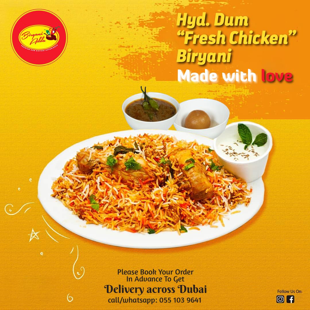 Our Hyd. Dum Fresh Chicken Biryani... - Biryani Adda Dubai | Facebook