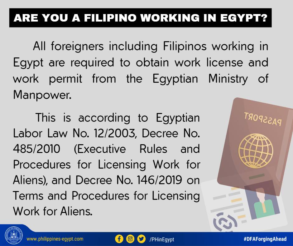 Philippine - Are you a Filipino working in Egypt? All foreigners ...