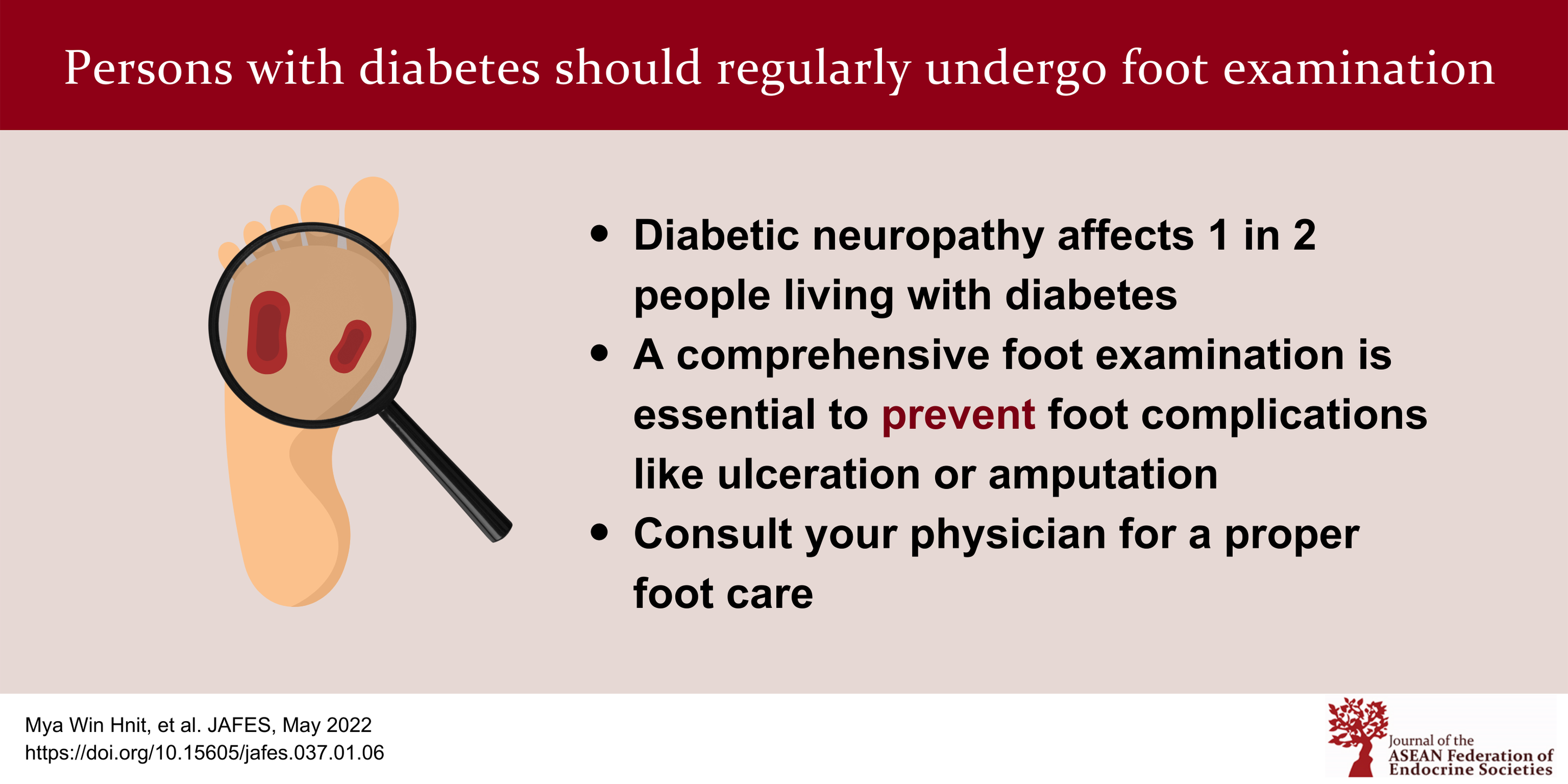 A comprehensive foot examination is an important part of diabetes care ...