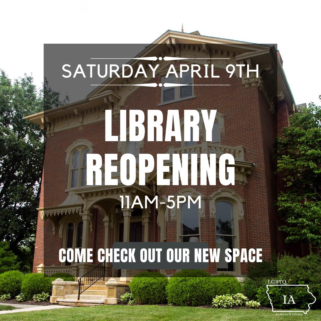Our lending library will... - LGBTQ Iowa Archives & Library | Facebook